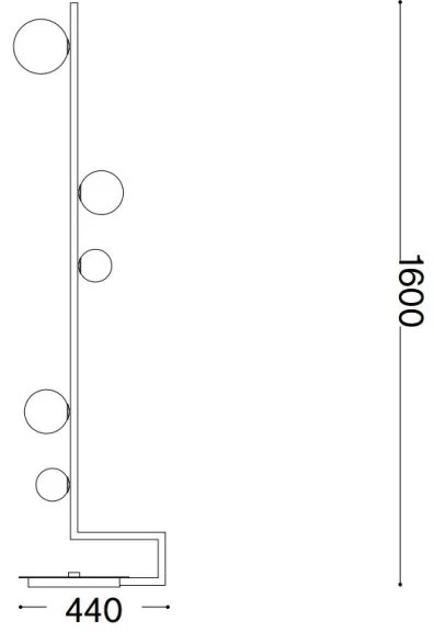 Lampadar LED Ideal Lux BIRDS 5xG9/3W/230V negru