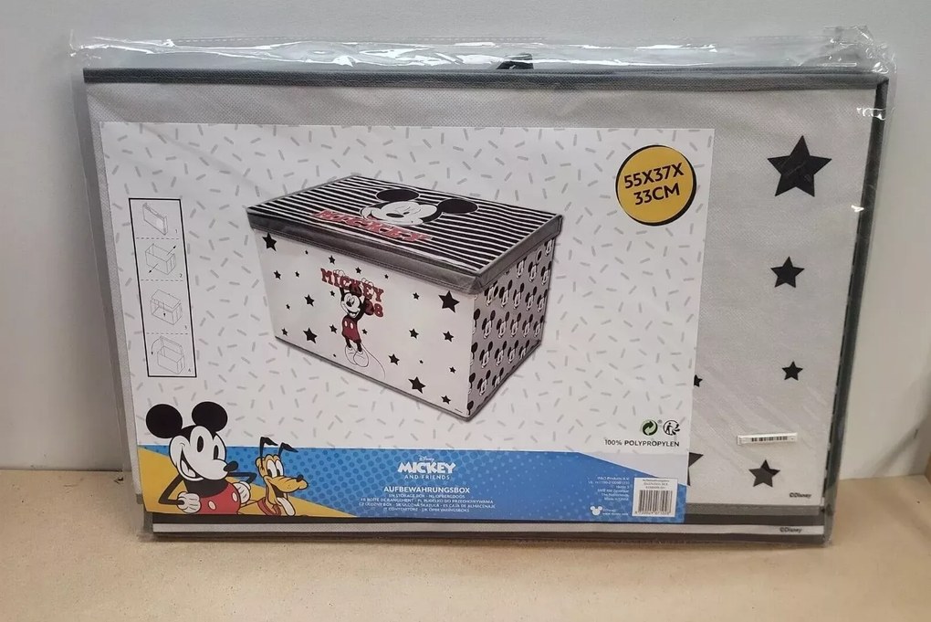 Cutie de depozitare pentru jucarii MICKEY MOUSE 55x37 cm gri
