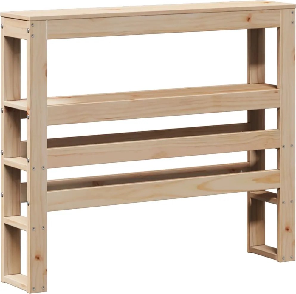 vidaXL Tăblie de pat cu rafturi, 90 cm, lemn masiv de pin