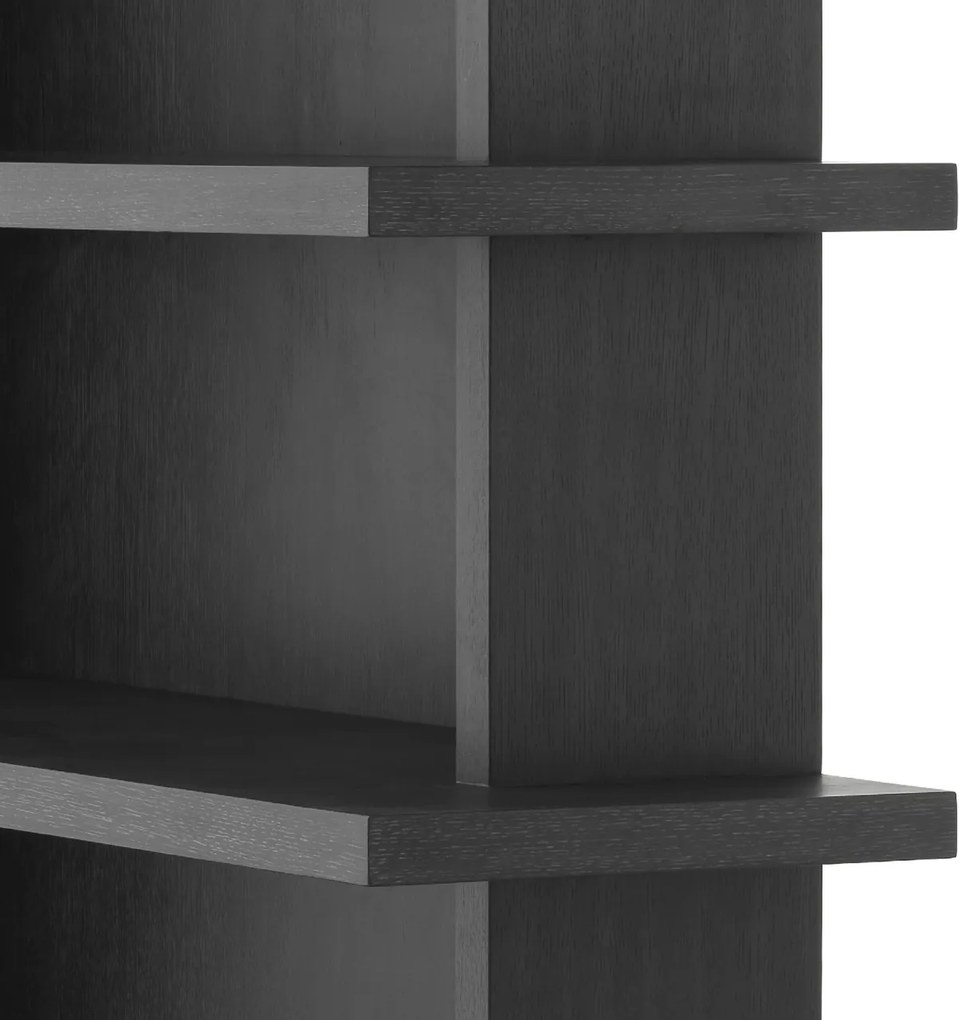 Biblioteca moderna design LUX Malibu furnir gri carbune