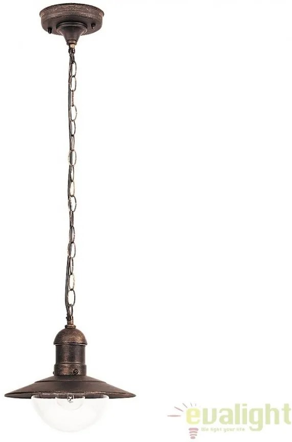 Lustra, Pendul de exterior cu protectie IP44, finisaj auriu antic, diametru 24cm, Oslo 8737 RX