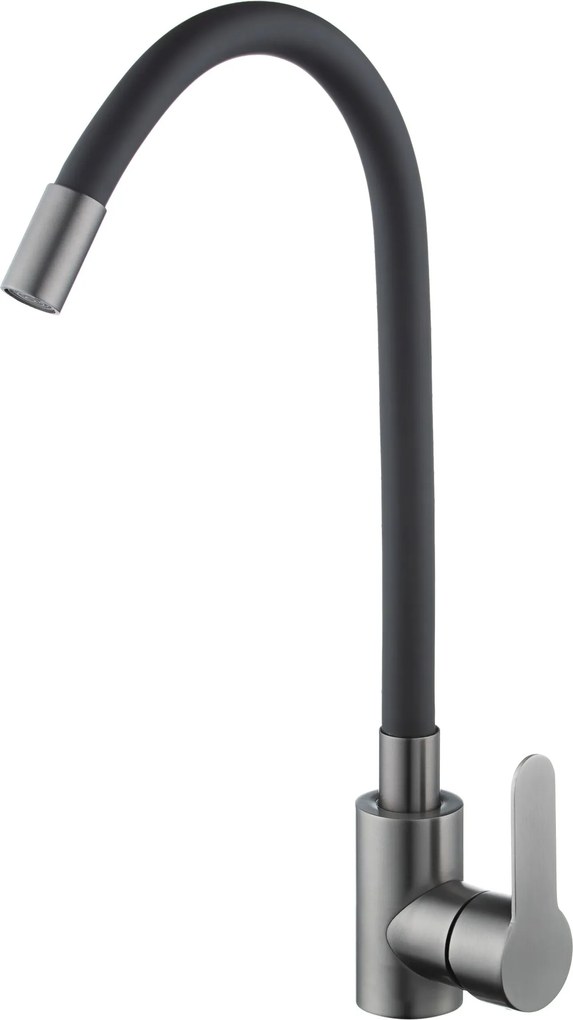 Baterie bucătărie cu pipă flexibilă - 272 oțel inoxidabil Negru grafit P14A
