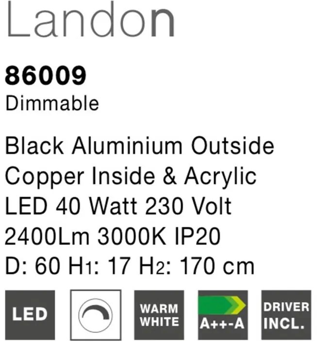 Lustra LED suspendata design modern Landon