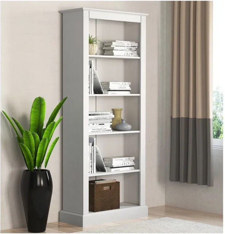 Bibliotecă albă din lemn de pin 181x31 cm Mille – Støraa