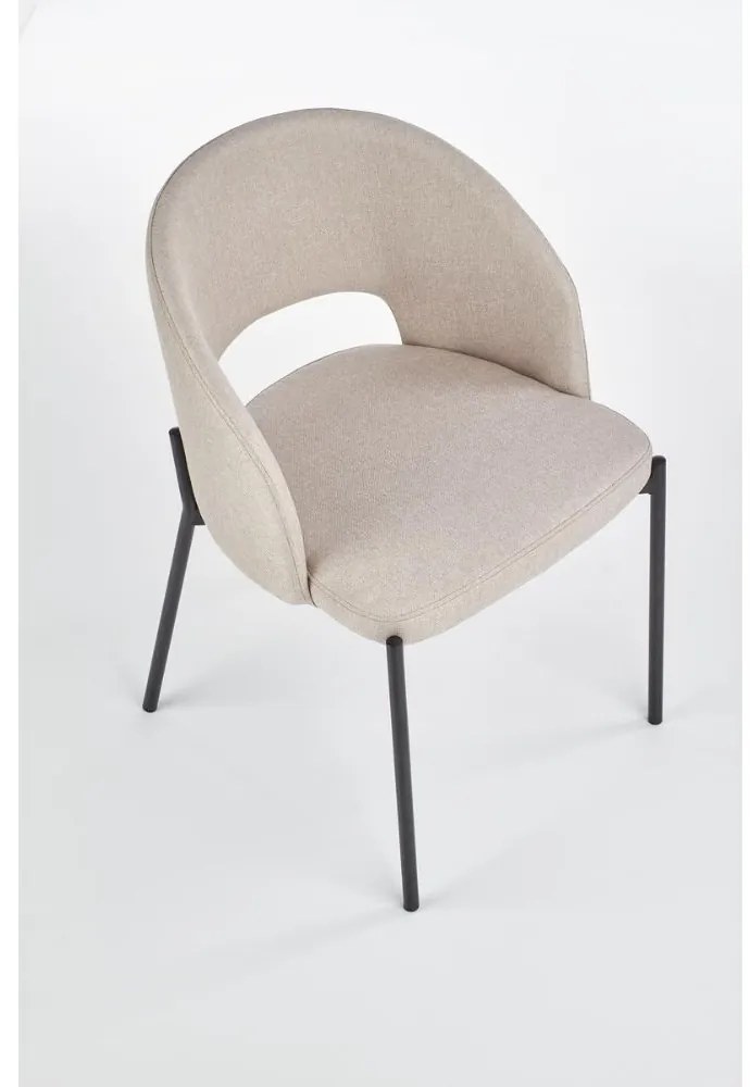 Scaun de bucaterie Alanna, bej/negru