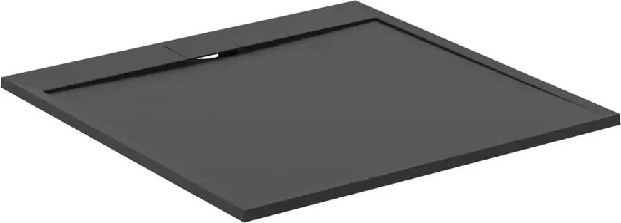 Cadita de dus patrata Ideal Standard i.life Ultra Flat S negru intens 120x120 cm