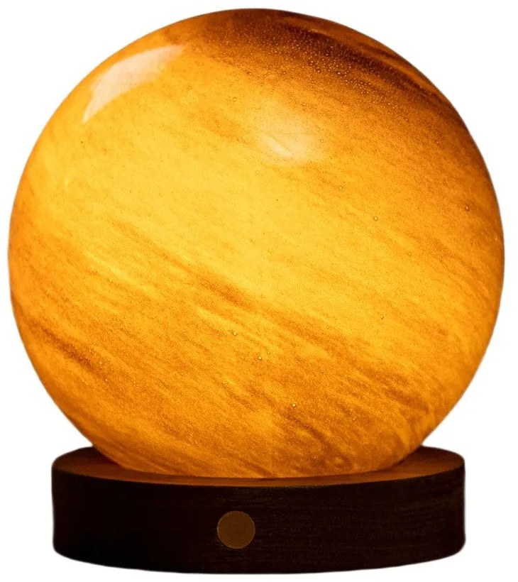 Decorațiune luminoasă maro închis cu USB ø 12 cm Sand Storm – Gingko