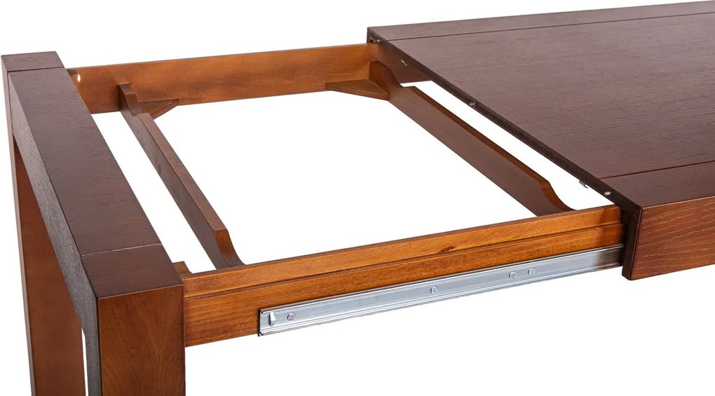 Masă lemn masiv Dining Mariam Extensibilă 140/, 200 × 90 × 78 cm - Alb