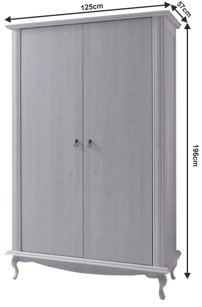 Dulap de haine Valiara DA1 (Alb). 1017302