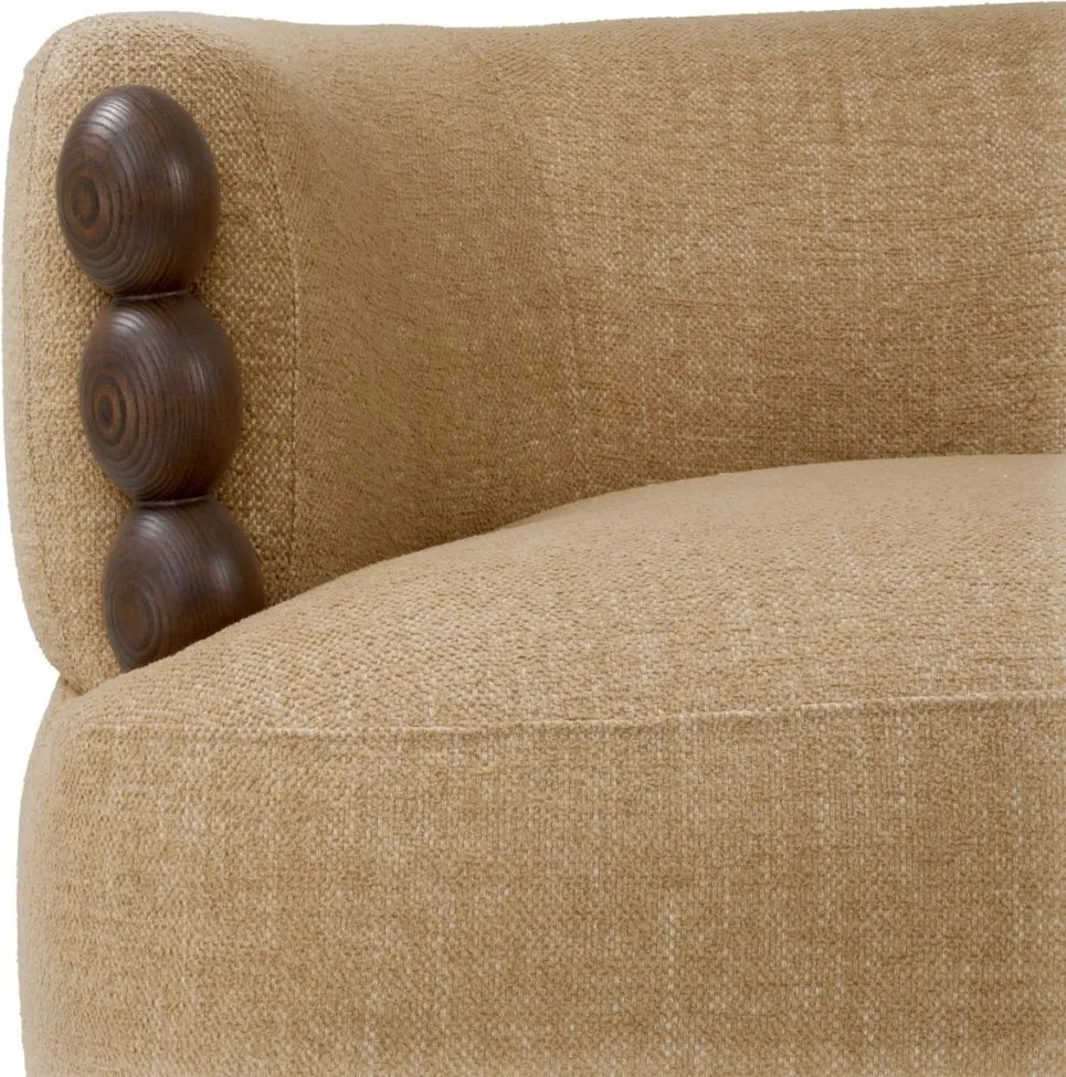 Fotoliu design LUX, Lemn, Tesatura Renato honey, Grimaud