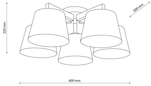 Brilagi - Lustră aplicată LATTE 5xE27/15W/230V pin/alb