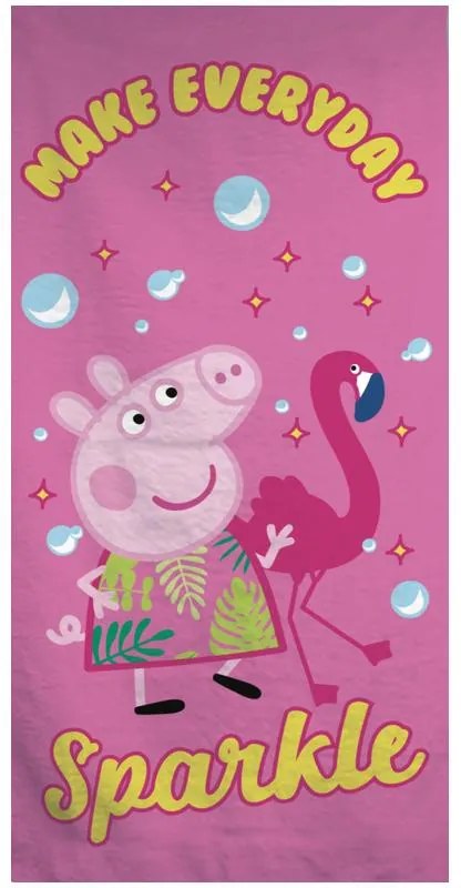 Purcelușa Peppa Sparkle prosop de baie, prosop de plajă 70x140cm