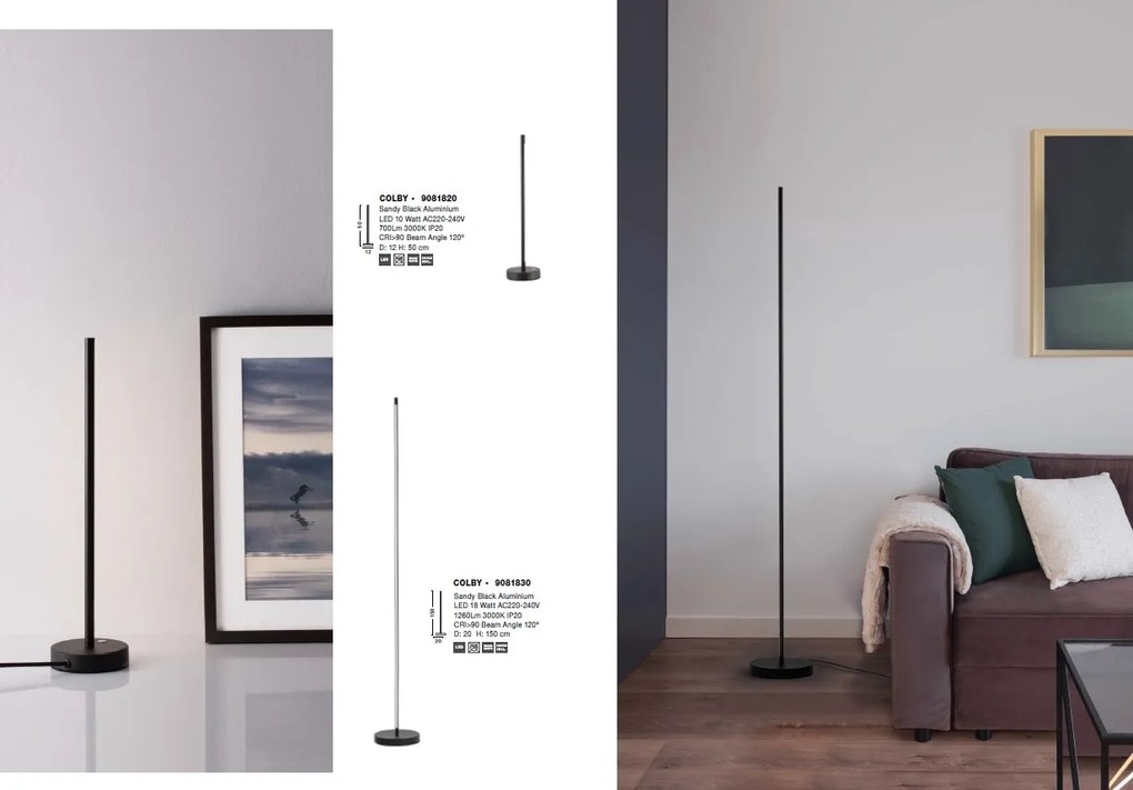 Lampadar, Lampa de podea LED design liniar COLBY