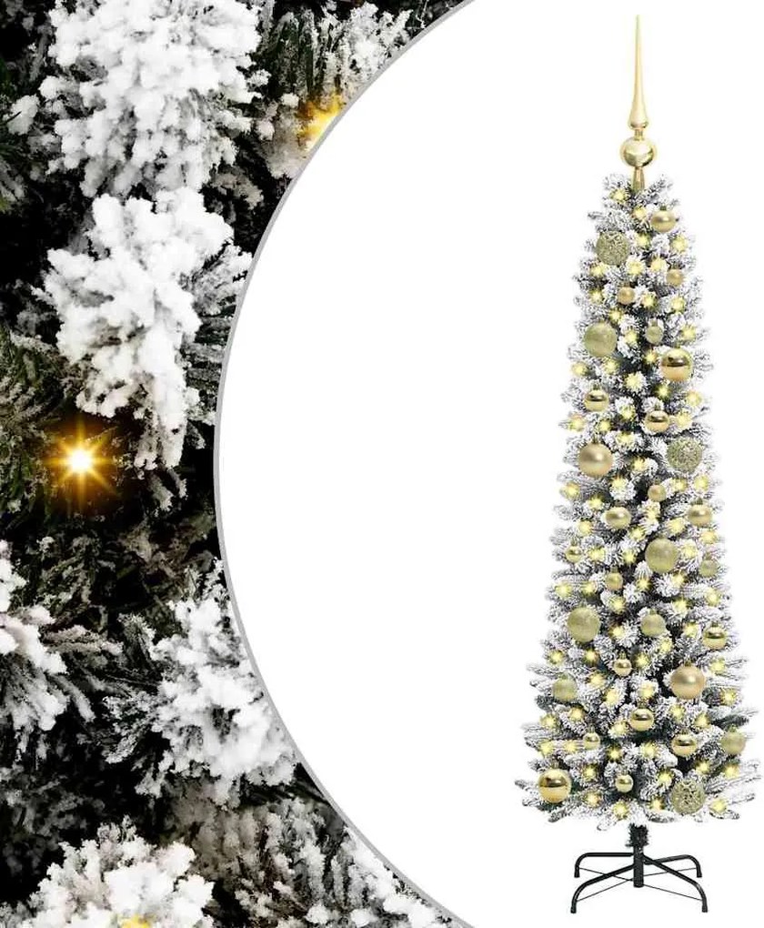 vidaXL Brad de Crăciun artificial Alb 120 cm PVC și metal și plastic