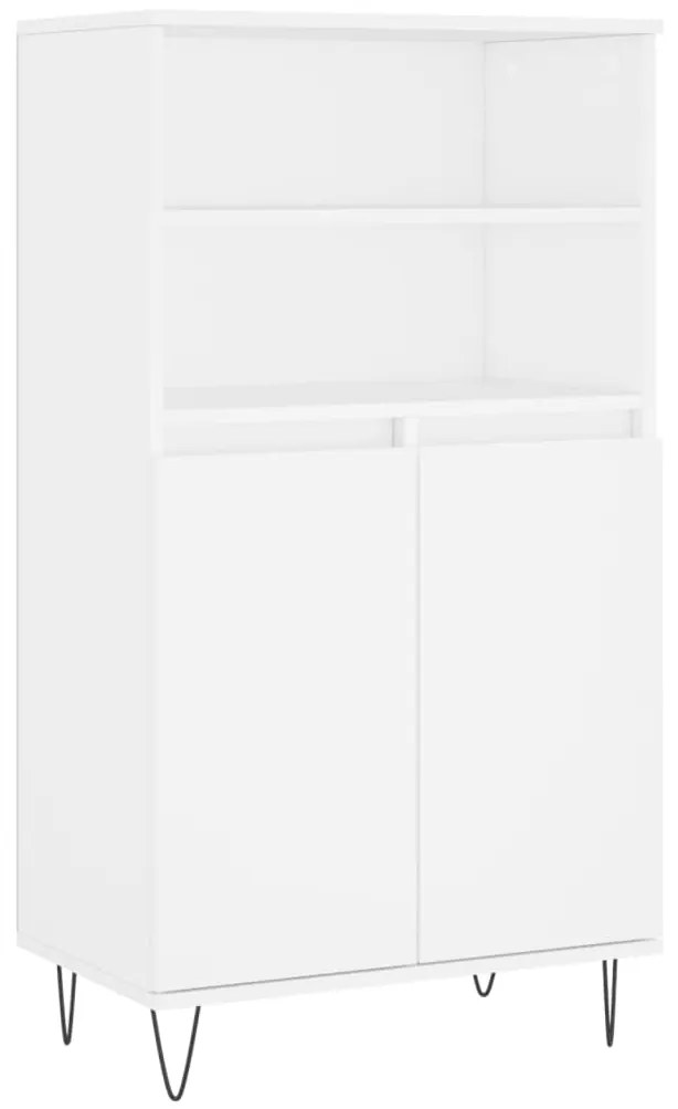 vidaXL Bufet înalt, alb, 60x36x110 cm, lemn prelucrat