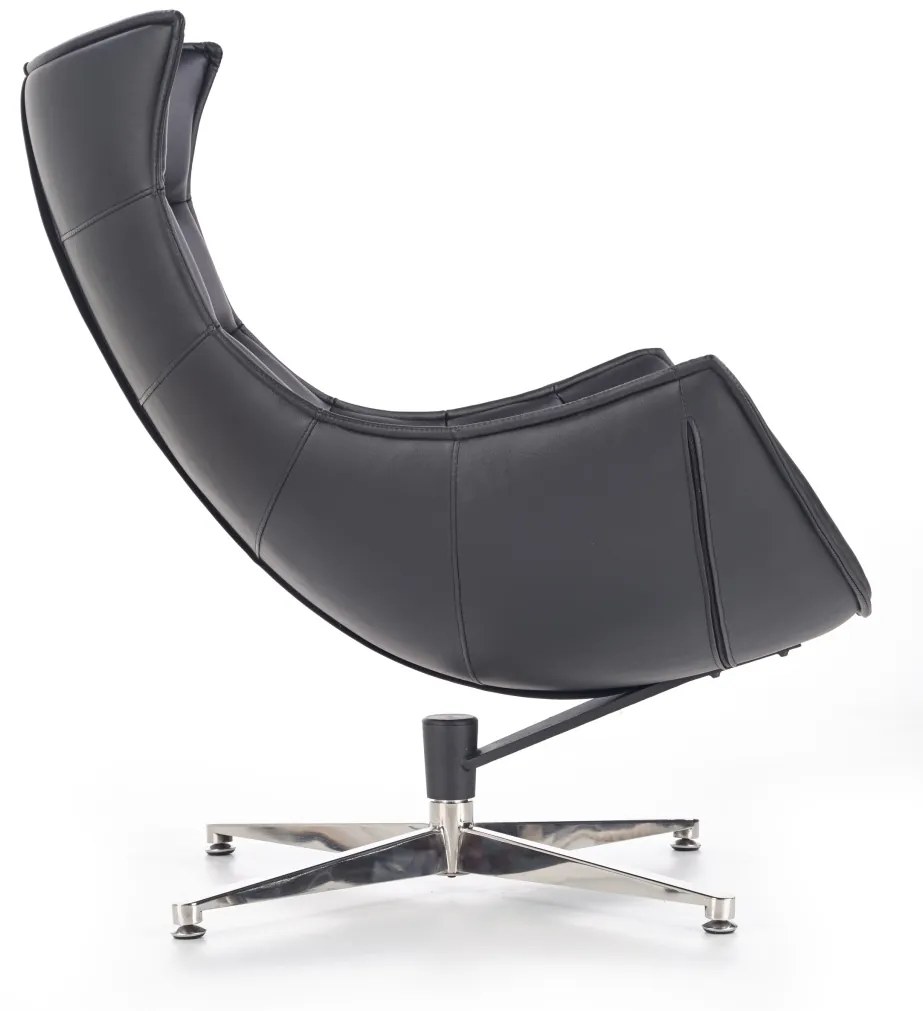 Fotoliu tapitat Luxor negru - H 96 cm