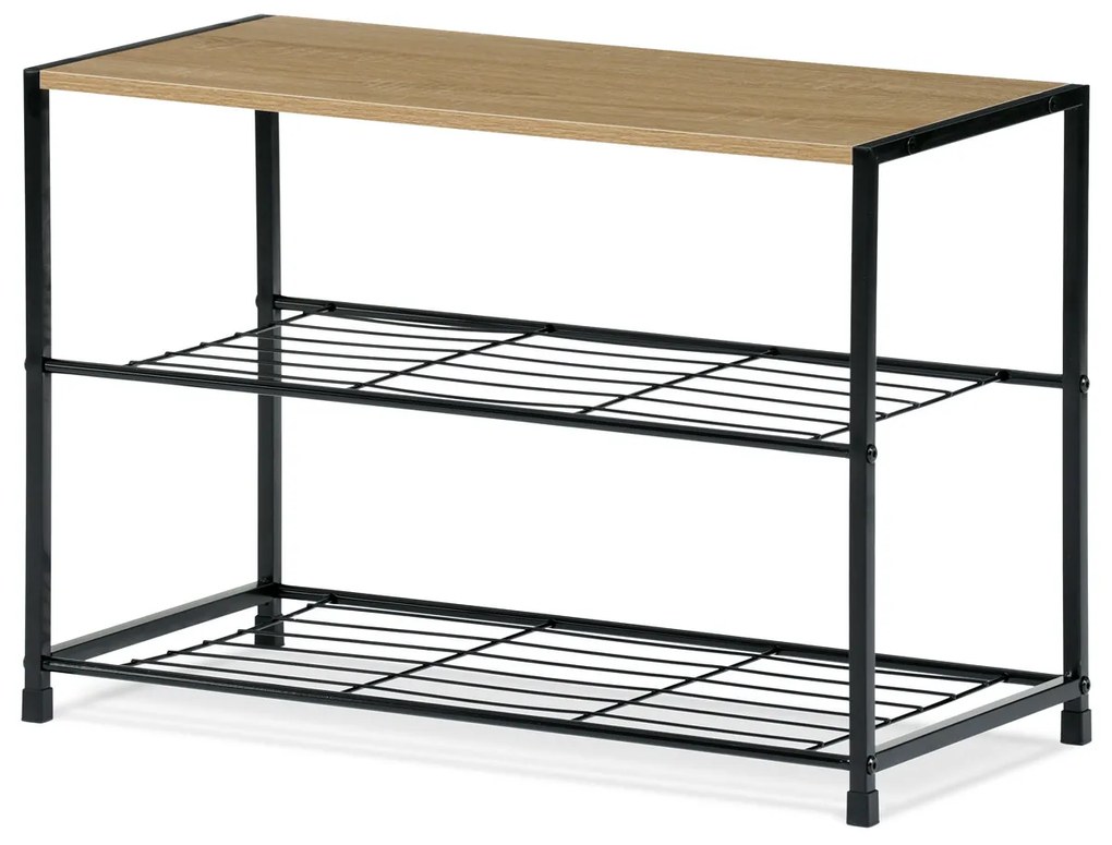 Suport pantofi GD-413 OAK Leik, 3 nivele, 63 x 30 x 43,5 cm, 3 etaje