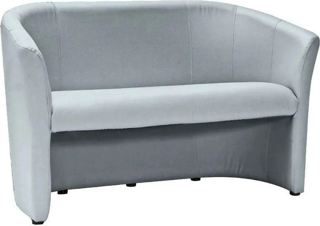 Canapea TM-2, gri deschis, piele ecologica, 126x60x76 cm
