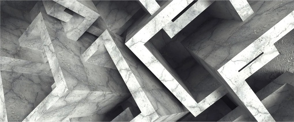 Tablou cu cuburi abstracte (120x50 cm)