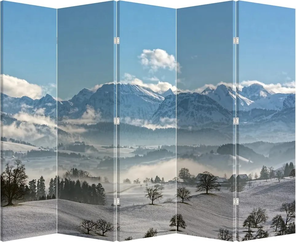 Paravan - Munții înzăpeziți (210x170 cm)