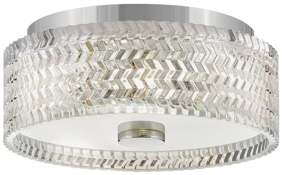 Plafonieră Hinkley HK-ELLE-F-S-CM 2xE27/60W/230V d. 30,5 cm crom