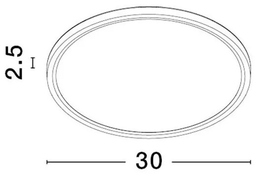 Plafoniera LED design slim DIXIE 30cm