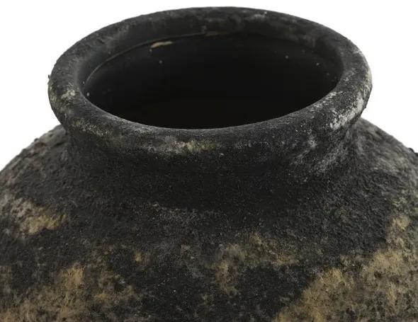 Vaza Dark Gray din teracota, gri antichizat 23.5x33.5 cm
