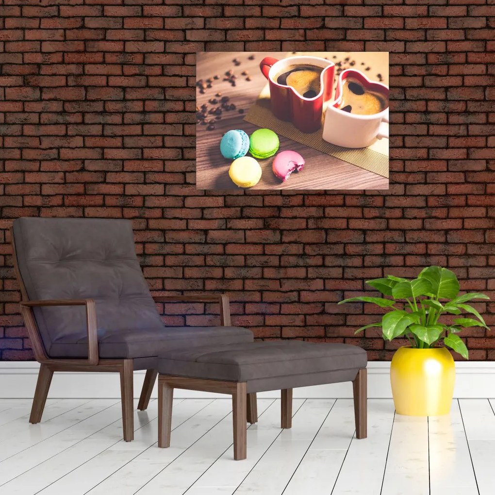 Tablou cu cafea și macarooni (70x50 cm)