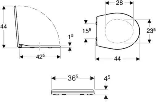 Kolo K90111000 - capac WC Rekord, din duroplast, alb