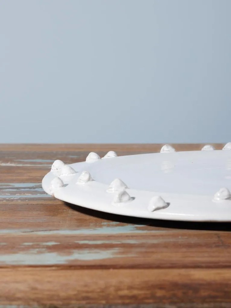Farfurie alba din ceramica, D35cm Dante