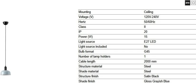 Lustra/Pendul metal TATAWIN S blue