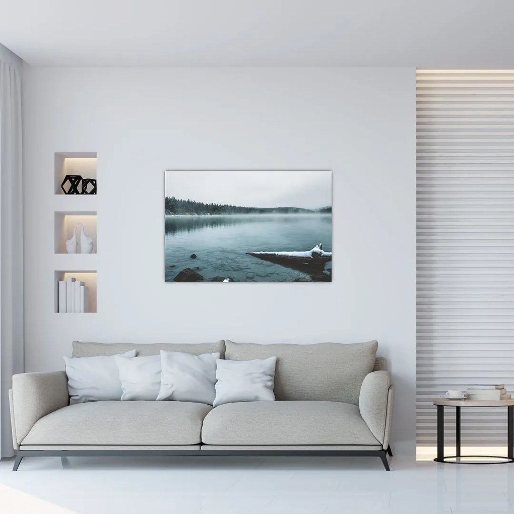 Tablou - lacul nordic înghețat (90x60 cm)