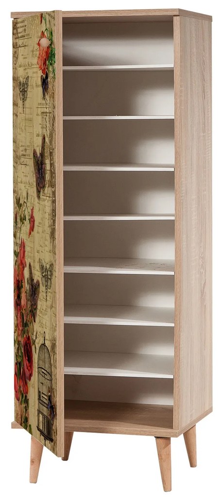 Mobilier pentru hol Feliz 734 (Stejar sonoma + Piatră). 1089415