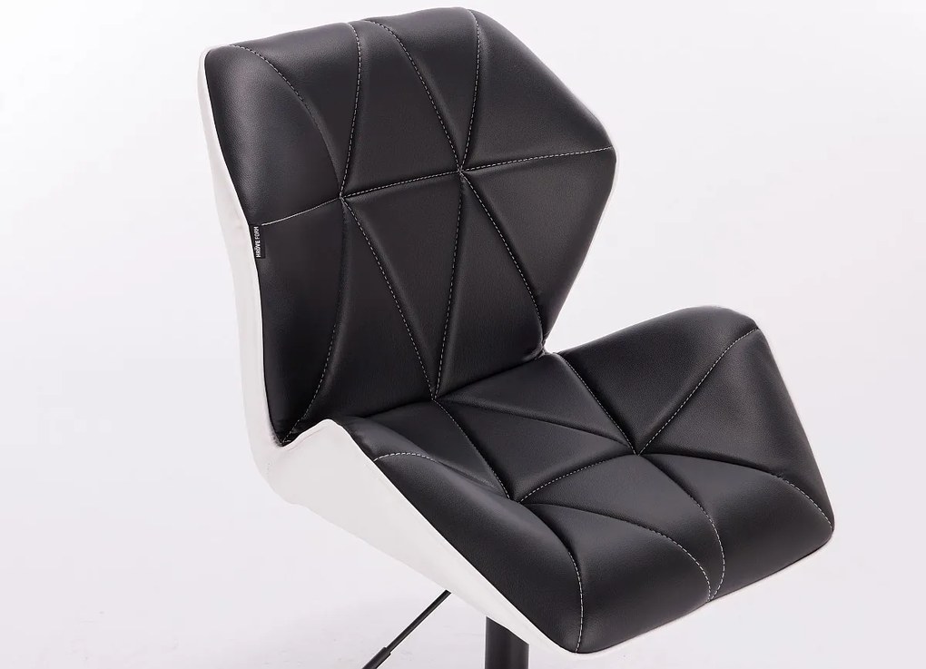 HR212CROSS SCAUN Neagră-Alb cu Bază Neagră