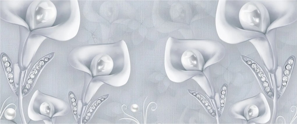 Tablou - Flori de perle (120x50 cm)