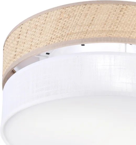 Plafonieră SIRJA DOUBLE BOHO, 2 x E14, 15 W, 230 V, Ø 35 cm, bej/alb