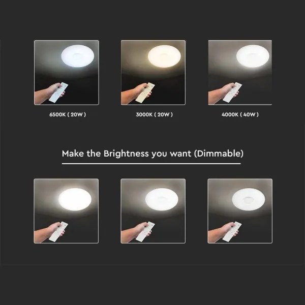 LED Plafonieră Reglabilă 40W 230V 3000/4000/6500K cu DO