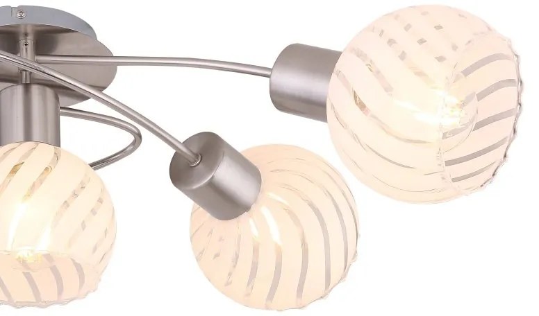 Plafoniera cu 5 spoturi design modern WILLY nichel