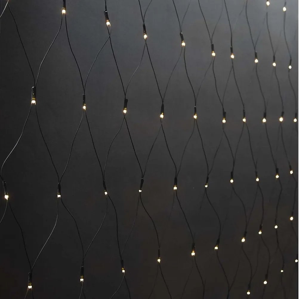 Nedis CLLN160 - Perdea luminoasă LED de Crăciun 160 LED/7 funcții 5 m IP44 alb cald