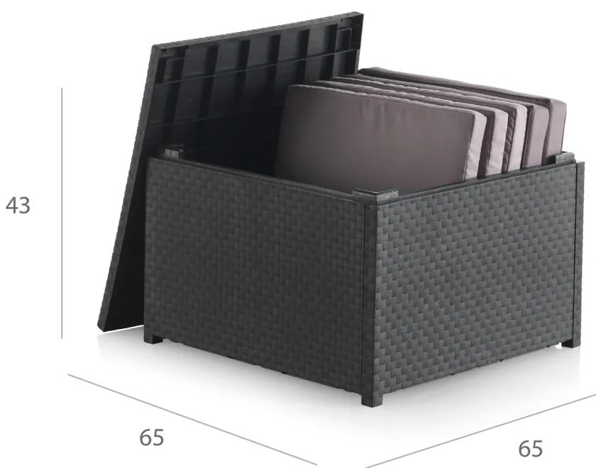 Măsuță de cafea pentru grădină din ratan artificial 56x56 cm – Juinsa