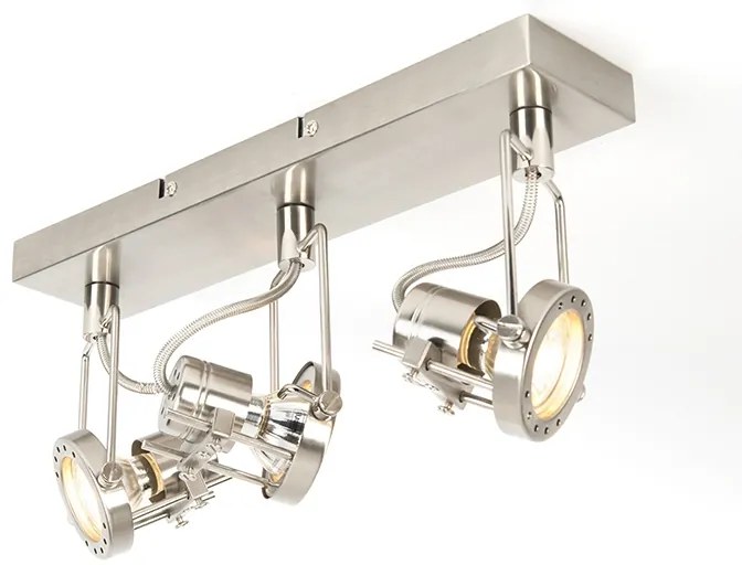 Spotlight industrial din oțel cu 3 lumini rotative și reglabile - Suplux