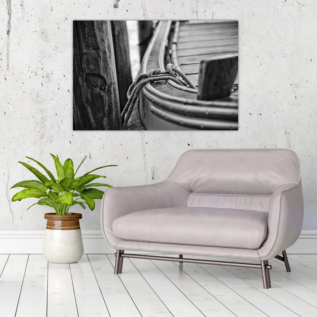 Tablou - O barcă legată (90x60 cm)