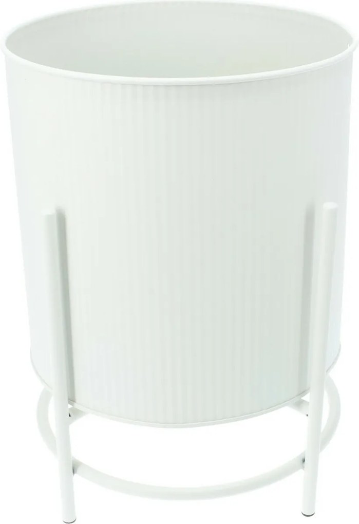 Set de suporturi metalice pentru flori Celano alb, 2 buc.