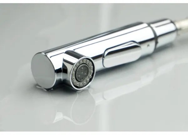 Deante BKM_073M - Baterie chiuvetă cu duș extractibil MOMI crom lucios