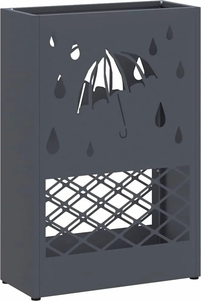 vidaXL Suport pentru umbrele Antracit 28 x 12 x 41 cm Oțel