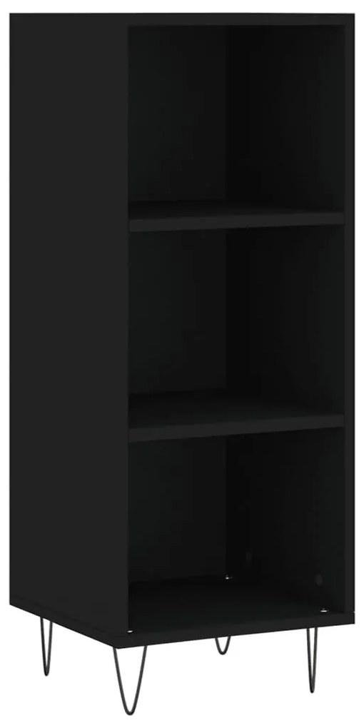 828725 vidaXL Servantă, negru, 34,5x32,5x90 cm, lemn compozit
