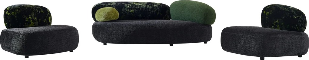 Set canapea dumonde + 2 fotolii cu sezut confortabil din spuma high-density Serene 220x 134 cm