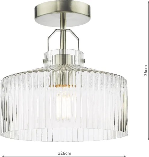 Där Lighting LEN4846 - Lustră aplicată LENKA 1xE27/60W/230V crom mat