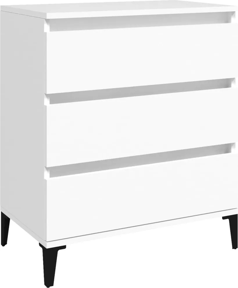 vidaXL Servantă, alb, 60x35x70 cm, lemn prelucrat