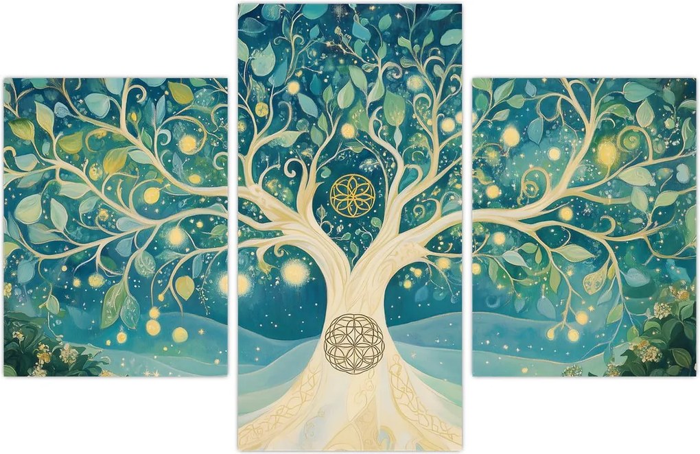 Tablou – Arbore magic cu spirale (90x60 cm)